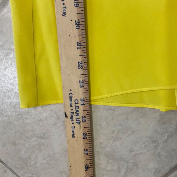 MM Lafleur 100% Silk Sleeveless Tank Top women XS yellow mock neck - Picture 8 of 9